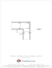 Wall corner framing with offset stud